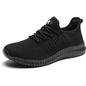 SK·TRIP Women's Walking Shoes Lightweight Breathable Flying Woven Mesh Upper Casual Jogging Shoes Ladies Tennis Shoes Workout Footwear Non-Slip Gym Sneakers for Women, Allblack, 9.5 SK·TRIP Women's Walking Shoes Lightweight Breathable Flying Woven Mesh Upper Casual Jogging Shoes Ladies Tennis Shoes Workout Footwear Non-Slip Gym Sneakers for Women, Allblack, 9.5