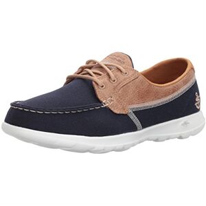 Skechers Women's Go Walk Lite Coral Boat Shoes, Navy Textile/ White Trim, 3.5 UK Skechers Women's Go Walk Lite Coral Boat Shoes, Navy Textile/ White Trim, 3.5 UK