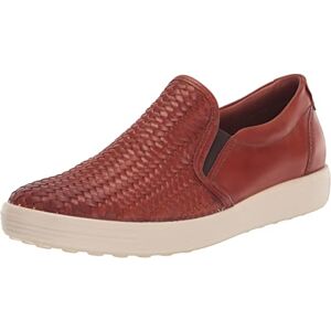 ECCO Womens Soft 7 Woven Slip on Sneaker, Cognac, 8-8.5 ECCO Womens Soft 7 Woven Slip on Sneaker, Cognac, 8-8.5