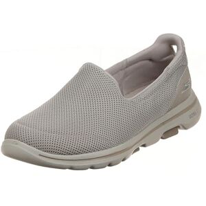 Skechers Women's GO Walk 5 Slip On Trainers, Taupe Textile Trim, 9 UK Skechers Women's GO Walk 5 Slip On Trainers, Taupe Textile Trim, 9 UK