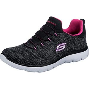 Skechers SUMMITS-QUICK GETAWAY, Women's Summits-Quick Getaway Trainers, Black (Black Mesh/Pink & Purple Trim Bkpk), 3 UK (36 EU)