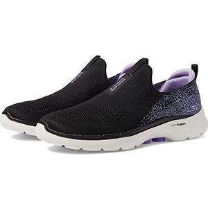 Skechers Go Walk 6 Black/Lavender Trainers - Womens Skechers Go Walk 6 Black/Lavender Trainers - Womens