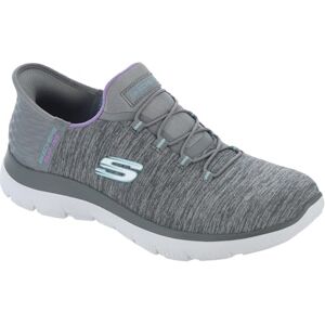 Skechers Women's Hands Free Slip Ins Summits Dazzling Haze Sneaker, Grey Mint, 4.5 UK Wide Skechers Women's Hands Free Slip Ins Summits Dazzling Haze Sneaker, Grey Mint, 4.5 UK Wide