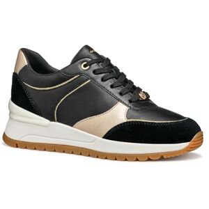 Geox Women's D DESYA A Sneaker, Black/Lt Gold, 7.5 UK Geox Women's D DESYA A Sneaker, Black/Lt Gold, 7.5 UK