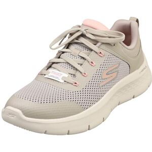 Skechers Women's Go Walk Flex Caley Sneaker, Taupe Synthetic/Pink Trim, 10 UK Skechers Women's Go Walk Flex Caley Sneaker, Taupe Synthetic/Pink Trim, 10 UK