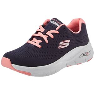 Skechers Women's Arch Fit Big Appeal Sneaker, Navy Mesh/Coral Trim, 5.5 UK Skechers Women's Arch Fit Big Appeal Sneaker, Navy Mesh/Coral Trim, 5.5 UK