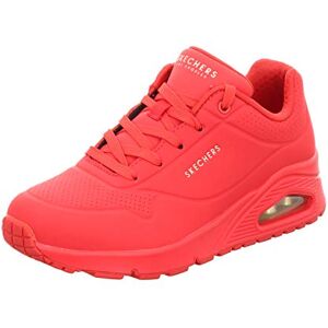 Skechers Women's Uno Stand on Air Sneaker, Red Durabuck, 4.5 UK Skechers Women's Uno Stand on Air Sneaker, Red Durabuck, 4.5 UK