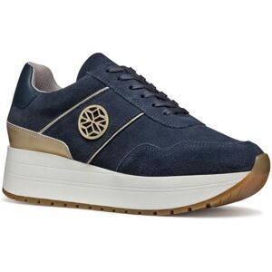 Geox Women's D New KENCY A Sneaker, Navy/Lt Gold, 7.5 UK Geox Women's D New KENCY A Sneaker, Navy/Lt Gold, 7.5 UK