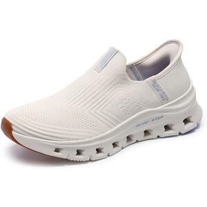 Skechers Women's Glide-Step Pro Everyday Citizen Slip-On Sneakers, Natural Knit/Periwinkle Trim, 4.5 UK Skechers Women's Glide-Step Pro Everyday Citizen Slip-On Sneakers, Natural Knit/Periwinkle Trim, 4.5 UK
