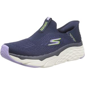 Skechers Women's MAX Cushioning Elite Sneaker, Navy Textile/Lavender Trim, 3 UK Skechers Women's MAX Cushioning Elite Sneaker, Navy Textile/Lavender Trim, 3 UK