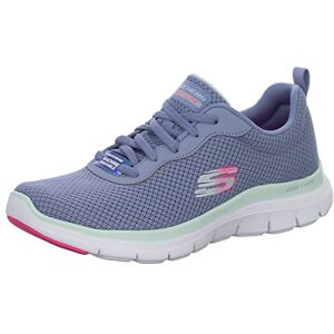 Skechers Women's Flex Appeal 4.0 Brilliant View Sneaker, Slate Mesh Trim, 5.5 UK Skechers Women's Flex Appeal 4.0 Brilliant View Sneaker, Slate Mesh Trim, 5.5 UK