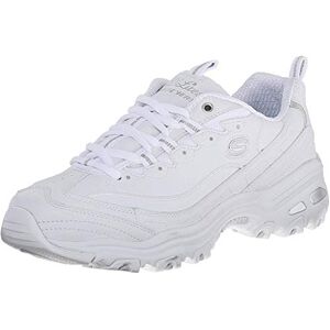 Skechers Women's D'Lites Biggest Fan Sneaker , White Silver, 4 UK Skechers Women's D'Lites Biggest Fan Sneaker , White Silver, 4 UK