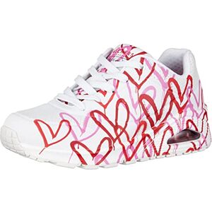 Skechers Women's UNO Spread The Love Sneaker, White W Red and Pink Heart Print Durabuck M, 4.5 UK Skechers Women's UNO Spread The Love Sneaker, White W Red and Pink Heart Print Durabuck M, 4.5 UK