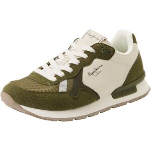 Pepe Jeans Women's W Contrast Runner Sneak, Green(Safari Green), 4 UK Pepe Jeans Women's W Contrast Runner Sneak, Green(Safari Green), 4 UK