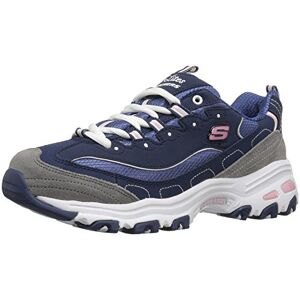 Skechers Women's D'lites biggest Fan Fashion Sneaker, Navy Grey White, 2.5 UK Skechers Women's D'lites biggest Fan Fashion Sneaker, Navy Grey White, 2.5 UK