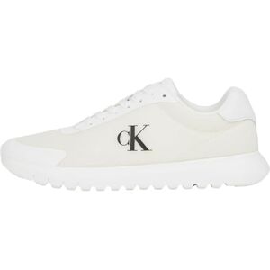 Calvin Klein Men’s Eva Mesh Runner Trainers with Logo, White (Triple Bright White), 8 Calvin Klein Men’s Eva Mesh Runner Trainers with Logo, White (Triple Bright White), 8