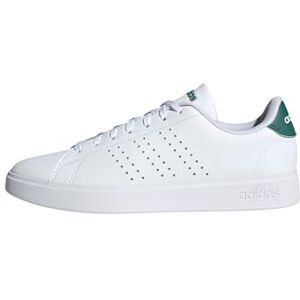 adidas Men's Advantage 2.0 Shoes, Cloud White/Core Black/Green, 10.5 UK adidas Men's Advantage 2.0 Shoes, Cloud White/Core Black/Green, 10.5 UK