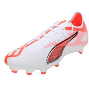 Puma Unisex Ultra 5 Match FG/AG Soccer Shoe, White Black-Glowing RED, 9.5 UK Puma Unisex Ultra 5 Match FG/AG Soccer Shoe, White Black-Glowing RED, 9.5 UK