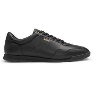 Boss Mens Titanium SL ltpf Nappa-Leather Trainers with Perforated Details Size 6 Black Boss Mens Titanium SL ltpf Nappa-Leather Trainers with Perforated Details Size 6 Black