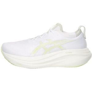 ASICS Men's Gel-Nimbus 27 Running Shoe, White/Huddle Yellow, 10 UK ASICS Men's Gel-Nimbus 27 Running Shoe, White/Huddle Yellow, 10 UK