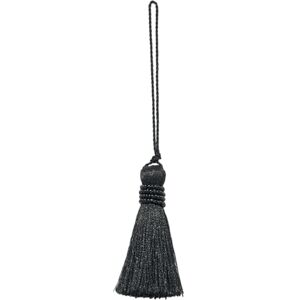 Jones Interiors Milly key tassel with bead trim (Black)