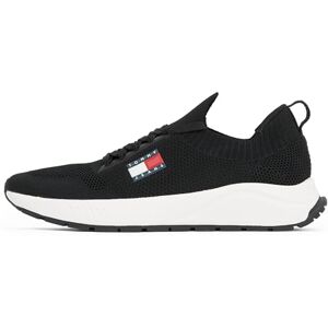 Tommy Jeans Men’s Knitted Low Top Runner Trainers, Black (Black), 7 Tommy Jeans Men’s Knitted Low Top Runner Trainers, Black (Black), 7