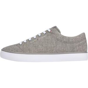 Tommy Hilfiger Men’s Core Chambray Low Top Vulcanised Trainers, Multicolor (Pewter Grey), 8 Tommy Hilfiger Men’s Core Chambray Low Top Vulcanised Trainers, Multicolor (Pewter Grey), 8