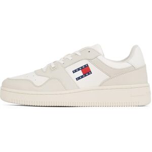 Tommy Jeans Mens (New) TJM Retro Basket Ess Em0em01395 Mid Top, White Ivory, 9 UK Tommy Jeans Mens (New) TJM Retro Basket Ess Em0em01395 Mid Top, White Ivory, 9 UK
