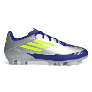 adidas Unisex F50 Club Football Boots FG/MG, Silver met./Solar Yellow/Lucid Blue, 6 UK adidas Unisex F50 Club Football Boots FG/MG, Silver met./Solar Yellow/Lucid Blue, 6 UK