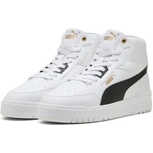 Puma Unisex Shuffle Downtown MID Sneaker, White Black Gold, 10 UK Puma Unisex Shuffle Downtown MID Sneaker, White Black Gold, 10 UK