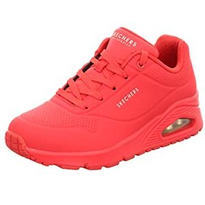 Skechers Women's Uno Stand On Air Trainers, Red Durabuck/ Mesh, 8 UK Skechers Women's Uno Stand On Air Trainers, Red Durabuck/ Mesh, 8 UK