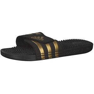 adidas Adissage, Unisex Adult's Sneaker, Core Black/Gold Met./Core Black, 14 UK (50 EU)