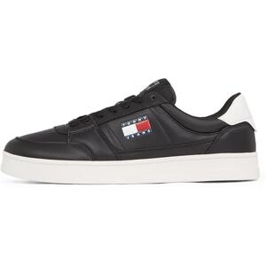 Tommy Jeans Men’s The Greenwich New Leather Cupsole Trainers, Black (Black), 9 Tommy Jeans Men’s The Greenwich New Leather Cupsole Trainers, Black (Black), 9
