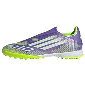 adidas Unisex F50 League Laceless Turf Football Boots, Purple Rush/Cloud White/Lucid Lemon, 10.5 UK adidas Unisex F50 League Laceless Turf Football Boots, Purple Rush/Cloud White/Lucid Lemon, 10.5 UK