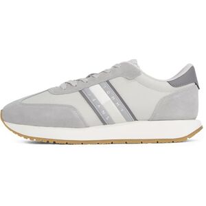 Tommy Jeans Men’s Retro Low Top Runner Trainers, Grey (Granite Road), 8 Tommy Jeans Men’s Retro Low Top Runner Trainers, Grey (Granite Road), 8