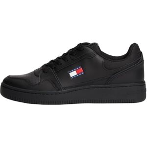 Tommy Jeans Men's TJM Retro Basket Em0Em01610 Low Top, Black (Black), 10 UK Tommy Jeans Men's TJM Retro Basket Em0Em01610 Low Top, Black (Black), 10 UK