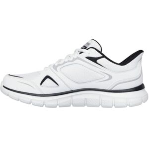 Skechers Men's Track Ezral Slip-On Sneakers, White Leather/Black Mesh/Pu, 8.5 UK Skechers Men's Track Ezral Slip-On Sneakers, White Leather/Black Mesh/Pu, 8.5 UK