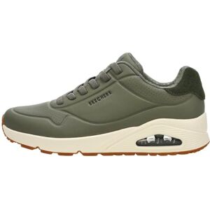 Skechers Men's Uno Tailored Air Sneaker, Olive Duraleather/Olive Suede, 8 UK Skechers Men's Uno Tailored Air Sneaker, Olive Duraleather/Olive Suede, 8 UK