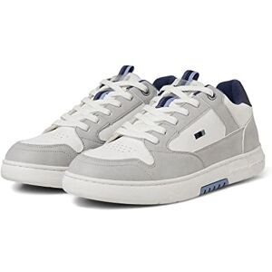 JACK & JONES Men's JFWHEATH PU NOOS Sneaker, Bright White/Detail:Block Vapor Blue, 10 UK JACK & JONES Men's JFWHEATH PU NOOS Sneaker, Bright White/Detail:Block Vapor Blue, 10 UK