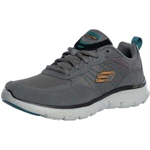 Skechers Men's Flex Advantage 5.0 Casual Shoes, Charcoal Suede/Mesh/Duraleather/Multi Trim, 11 UK Skechers Men's Flex Advantage 5.0 Casual Shoes, Charcoal Suede/Mesh/Duraleather/Multi Trim, 11 UK