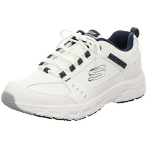Skechers Men's Oak Canyon Redwick Trainers, White Leather Synthetic Textile Navy Trim , 9.5 UK Skechers Men's Oak Canyon Redwick Trainers, White Leather Synthetic Textile Navy Trim , 9.5 UK