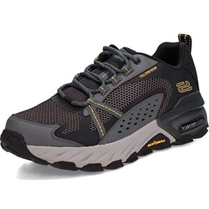 Skechers Men's Max Protect Walking Shoe, Black Leather/Synthetic/Mesh/Charcoal Trim, 6 UK Skechers Men's Max Protect Walking Shoe, Black Leather/Synthetic/Mesh/Charcoal Trim, 6 UK