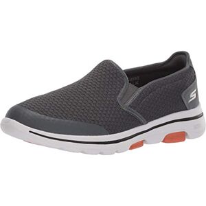 Skechers Men's GO Walk 5 APPRIZE Slip On Trainers, Charcoal Textile/Synthetic/White Trim, 6.5 UK Skechers Men's GO Walk 5 APPRIZE Slip On Trainers, Charcoal Textile/Synthetic/White Trim, 6.5 UK