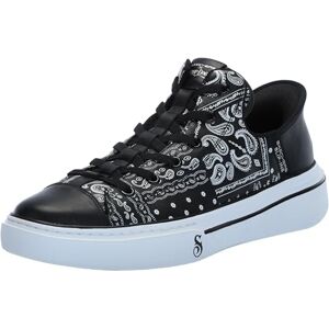 Skechers Mens Hands-Free Slip-ins X Snoop Dogg One Double G Sneaker, Black White Bandana Print Leather, 7.5 UK Skechers Mens Hands-Free Slip-ins X Snoop Dogg One Double G Sneaker, Black White Bandana Print Leather, 7.5 UK