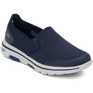 Skechers Men's GO Walk 5 APPRIZE Slip On Trainers, Navy Textile/Synthetic/White Trim, 9 UK Skechers Men's GO Walk 5 APPRIZE Slip On Trainers, Navy Textile/Synthetic/White Trim, 9 UK