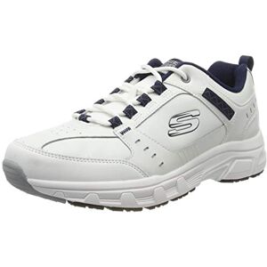 Skechers Men's Oak Canyon Redwick Trainers, White Leather Synthetic Textile Navy Trim , 13 UK Skechers Men's Oak Canyon Redwick Trainers, White Leather Synthetic Textile Navy Trim , 13 UK