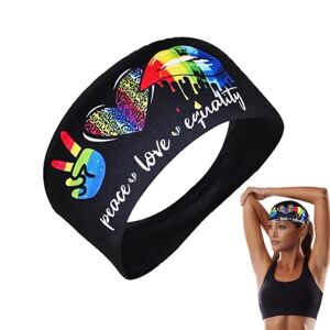 Generic Rainbow Sports Headband,Moisture Wicking Sports Headband with Creative Design - Athletic Headband Breathable Sweat Bands for Men Women