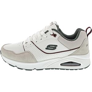 Skechers Men's Uno Retro One Trainers, White Leather/Suede/Green Mesh/Burg Tri, 12 UK Skechers Men's Uno Retro One Trainers, White Leather/Suede/Green Mesh/Burg Tri, 12 UK