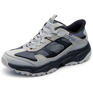 Skechers Men's Vigor at Sneaker, Gray Suede/Synthetic/Black Trim, 13 UK Skechers Men's Vigor at Sneaker, Gray Suede/Synthetic/Black Trim, 13 UK