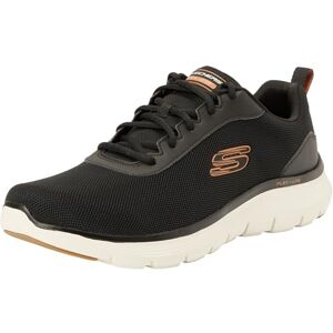 Skechers Men's Flex Advantage 5.0 Concourse, Black Mesh/Duraleather/Orange Trim, 9.5 UK Skechers Men's Flex Advantage 5.0 Concourse, Black Mesh/Duraleather/Orange Trim, 9.5 UK